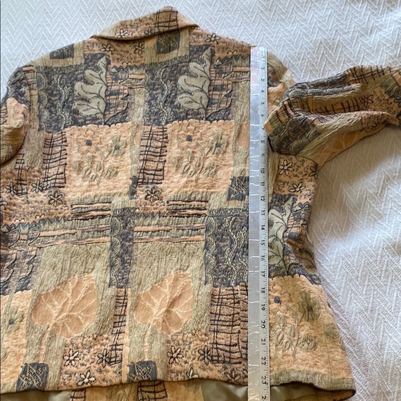 Women's Patchwork Pink Floral Blazer Cottagecore Boho Made in Germany Vintage - Picture 12 of 16